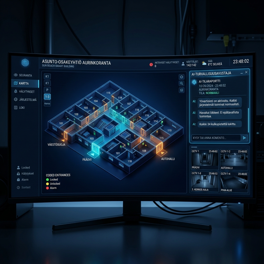 Peltiheikki-tekoäly valvoo kiinteistöä ympäri vuorokauden